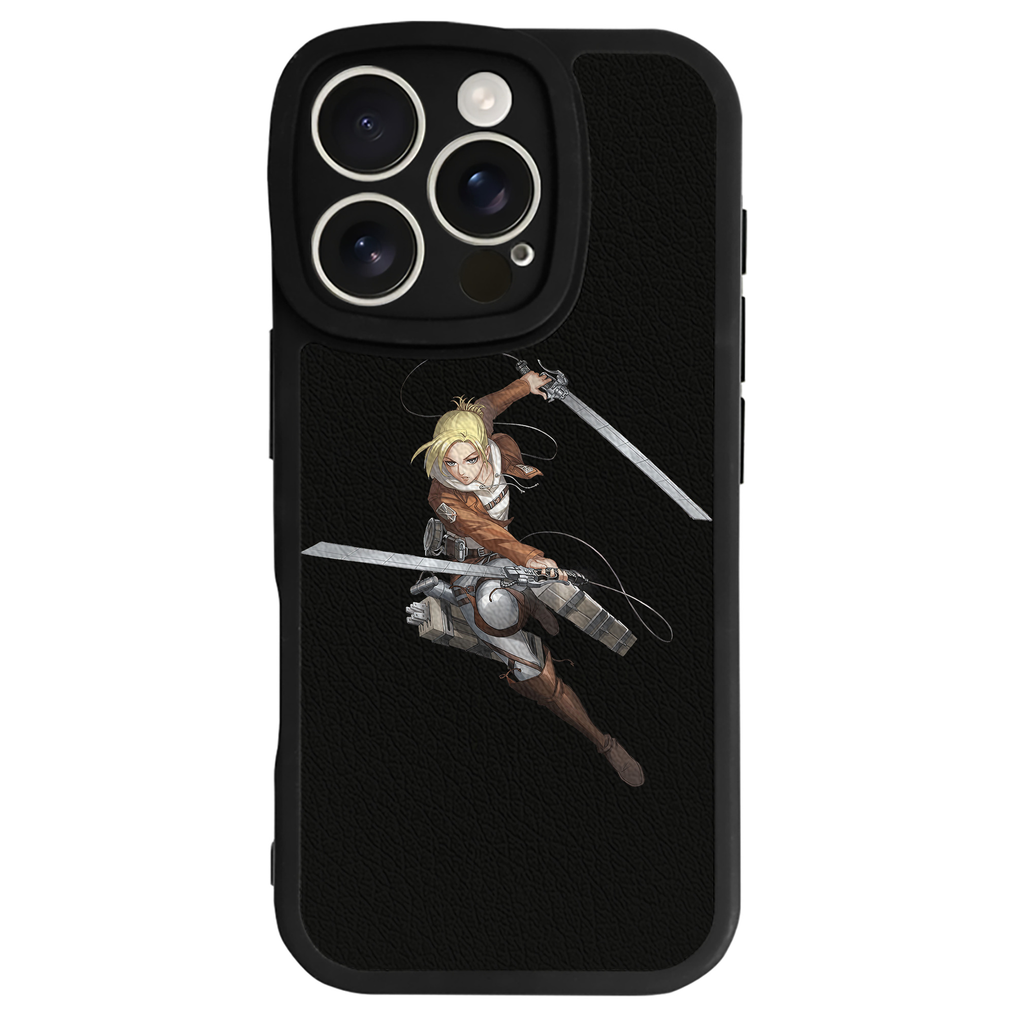 （画像用） 進撃の巨人 アニ・レオンハート Attack on Titan Annie Leonhart 【iPhone 16シリーズ対応】シリコンスマホケース（レザー調） 材質：シリコン